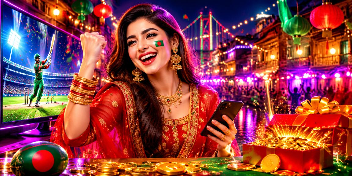 নারায়ণগঞ্জে ক্রিকেট বেটিংয়ের দৃশ্য, লাল ও সবুজ রঙের পটভূমি
